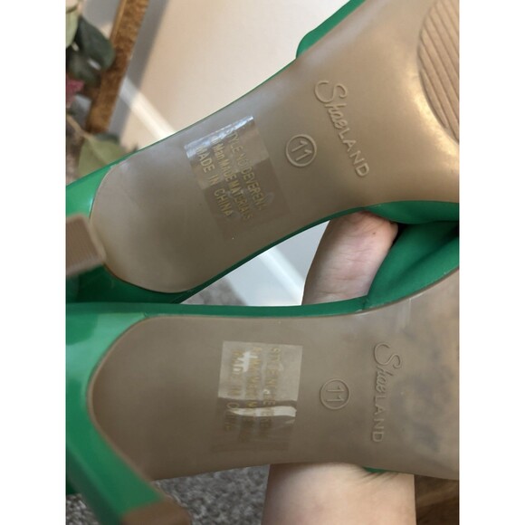 Shoe Land Low Heels Stiletto Heeled Slides, Open Toe One Band Slip-On Heeled - Picture 6 of 9